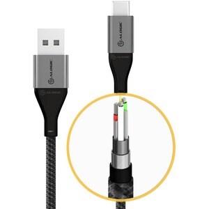 Alogic SUPER Ultra 1.50 m USB/USB-C Data Transfer Cable - 1 - Cable for Cellular Phone, Tablet, Notebook, Peripheral Devic