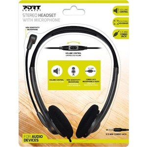 Port Connect Wired Over-the-ear Stereo Headset - Binaural - Supra-aural - 32 Ohm - 20 Hz to 20 kHz - 120 cm Cable - Dynami