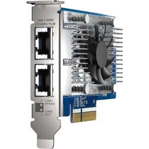 Carte 10 gigabit Ethernet pour Dispositif de Stockage NAS, Server, Commutateur, Station de travail - QNAP QXG-10G2T-X710 -