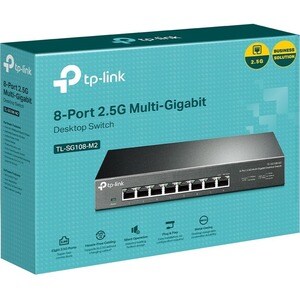 TP-Link TL-SG108-M2 8 Anschlüsse Ethernet-Switch - 2.5 Gigabit Ethernet - 2.5GBase-T - 2 Unterstützte Netzwerkschicht - 15
