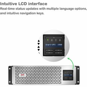 APC Smart-UPS, Line Interactive, 1500VA, Lithium-ion, Rackmount 3U, 120V, 6x NEMA 5-15R outlets, SmartConnect Port+Network