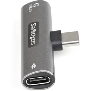 StarTech.com USB C Audio & Charge Adapter, USB-C Audio Adapter, USB C Audio Headset Port and USB Type-C PD Charger, For US