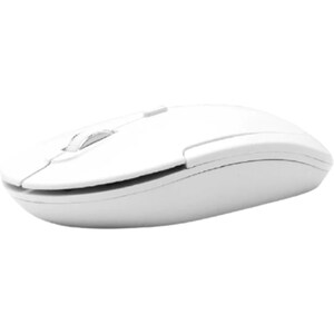 Macally Bluetooth Optical Silent Click Mouse - White - Optical - Wireless - Bluetooth - White - 1600 dpi - Scroll Wheel - 