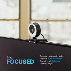 VisionTek VTWC40 Webcam - 2 Megapixel - 60 fps - USB 2.0 - 1920 x 1080 Video - CMOS Sensor - Auto-focus - Microphone
