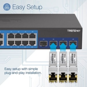 TRENDnet TEG-10GBRJ SFP+ - 1 x RJ-45 10GBase-T Network LAN - For Data Networking - Twisted Pair10 Gigabit Ethernet - 10GBa