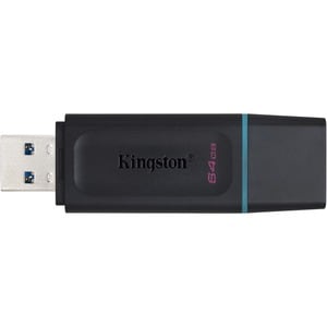 Kingston DataTraveler Exodia 64GB USB 3.2 (Gen 1) Flash Drive - 64 GB - USB 3.2 (Gen 1) - Black, Teal