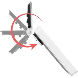 CTA Digital Magnetic LED Light Panel for Enhanced Virtual Communication (White) - Steel Mount - White