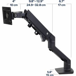 Ergotron HX Series 45-647-224. Mounting: Clamp, Maximum weight capacity: 19.1 kg, Maximum screen size: 124.5 cm (49"), Min