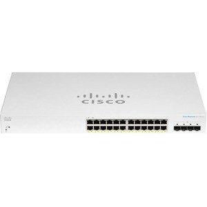 Cisco Business 220 CBS220-24T-4G 24 Ports Manageable Ethernet Switch - 2 Layer Supported - Modular - 4 SFP Slots - 18 W Po