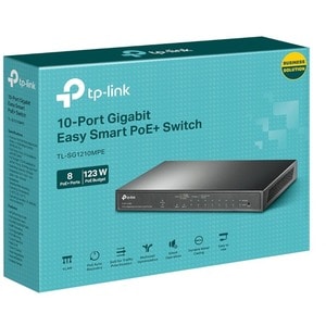 Commutateur Ethernet TP-Link EasySmart TL-SG1210MPE 10 Ports Gérable - Gigabit Ethernet - 10/100/1000Base-T, 1000Base-X - 