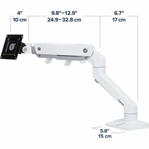 Ergotron Mounting Arm for Monitor, Curved Screen Display - White - Landscape/Portrait - 124.5 cm (49") Screen Support - 19