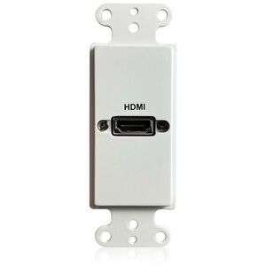 Comprehensive HDMI Pass-Through Single Gang Decorative Wall Plate with Pigtail - White - 1 x Total Number of Socket(s) - 1