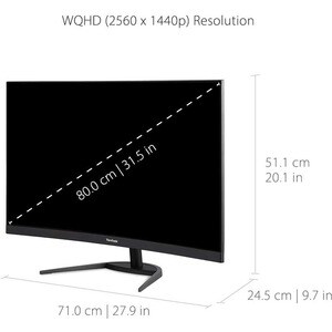 MONITOR VIEWSONIC 32  GAMER VX3268-2KPC-MHD 32IN 144HZ 1 MS QHD