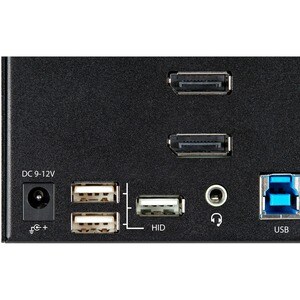 StarTech.com 2 Port Triple Monitor DisplayPort KVM Switch 4K 60Hz UHD HDR, DP 1.2 KVM Switch, 2-Pt USB 3.0 Hub, 4x USB HID