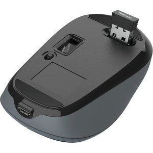 Ratón Trust Yvi - Radiofrecuencia - USB 2.0 Tipo A - Óptico - 4 Botón(es) - Negro - Inalámbrico - 2,40 GHz - Recargable - 