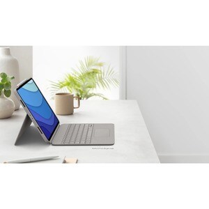 Logitech Combo Touch Tastatur/Cover für 32,8 cm (12,9 Zoll) Apple iPad Pro (5. Generation) Tablet - Sand - Webstoff Körper