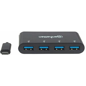 Manhattan HUB USB-C 4 Ptos A - 4 Total USB Port(s) - PC, Linux, Mac
