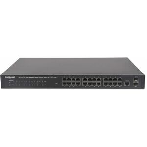 Switch Administrable por Web Gigabit Ethernet de 24 puertos PoE+ y 2 puertos SFP - Intellinet