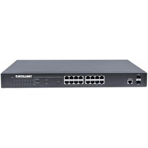 Switch Administrable Gigabit Ethernet de 16 puertos PoE+ con 2 puertos SFP - Intellinet