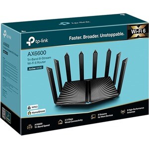 TP-Link Archer AX90 Wi-Fi 6 IEEE 802.11ax Ethernet Drahtlos Router - 2,40 GHz ISM-Band - 5 GHz UNII-Band - 8 x Antenne8 x 