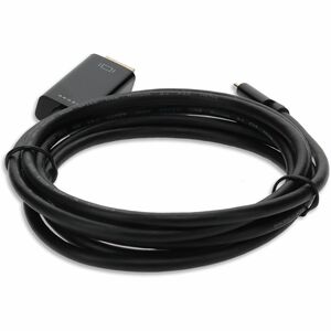 AddOn 6ft (~2m) USB C 3.1 Male to HDMI Male Adapter Cable, Up to 4K 30Hz, Black - 6 ft HDMI/USB-C A/V Cable for Audio/Vide