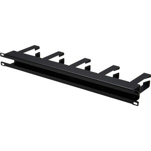 Tripp Lite by Eaton Horizontal Cable Manager - Metal Rings, Black, 1U - Horizontal Cable Manager - Black - 1U Rack Height 
