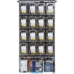 Gigabyte D120-C20 Barebone System - 1U Rack-mountable - Socket BGA-1667 - Intel Xeon D-1541 2.10 GHz Octa-core (8 Core) - 