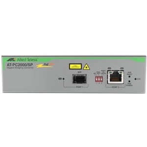 Allied Telesis PC2000/SP Transceiver/Media Converter - TAA Compliant - 1 Port(s)Network (RJ-45) - 1 x PoE+ (RJ-45) Ports -