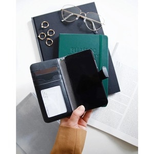 iDeal Of Sweden Magnet Wallet Carrying Case (Wallet) Apple iPhone 13 mini Smartphone - Black - Suede Body
