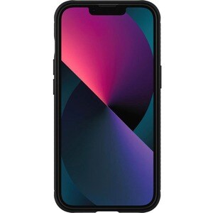 Spigen Rugged Armor Rugged Case for Apple iPhone 13 Smartphone - Textured - Matte Black - Carbon Fiber, Glossy - Thermopla