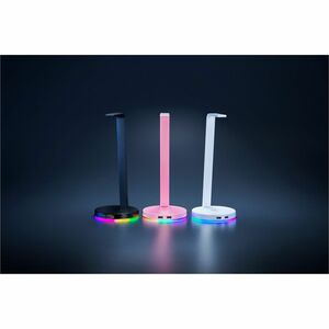 Razer Headset Stand - 27.7 cm Height - Aluminum - Quartz - For Headset - USB Hub, Built-in USB Port, Non-slip Base, Damage