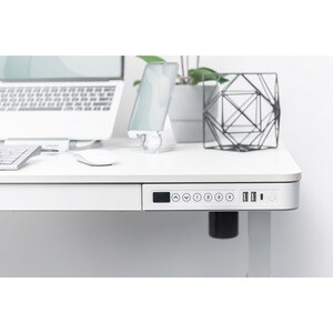 Digitus Tabelle Desk - Weiß Rechteck Top - Weiß Sockel Basis - Höhenverstellbar - 1200 mm Table Top Width x 600 mm Tischpl