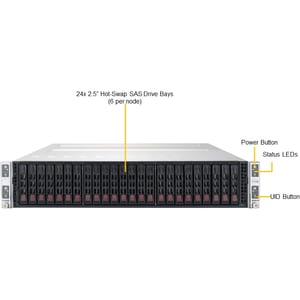 Supermicro SuperServer 2029TP-HC1R - 2U 可机架安装 - P LGA-3647插座 - 2 x 处理器支持 - Intel C621 芯片 - 2 TB DDR4 SDRAM DDR4-2666/PC4-2