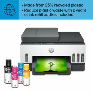 HP Smart Tank 7301 All-in-One Printer-Multifunction printer-color-ink-jet-refillable-Copier/Scanner-4800x1200 dpi Print-Au