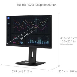 ViewSonic VG2456A 24 Inch 1080p IPS Monitor with USB C 3.2 with 90W Power Delivery, Docking Built-In, RJ45, 40 Degree Tilt