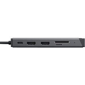 Alogic MV2 USB Type A, USB Type C Docking Station for Notebook - Memory Card Reader - SD - 100 W - Black - 2 Displays Supp