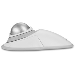 Kensington Orbit Wireless Trackball with Scroll Ring - White - Optical - Wireless - Bluetooth/Radio Frequency - 2.40 GHz -