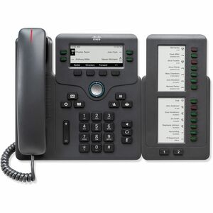 Cisco 6851 Telefone IP - Recondicionado - Carvão - 4 x Total Line - VoIP - 2 x Rede (RJ-45) - PoE Ports