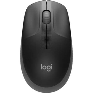 Logitech M190 Mouse - Full-size Mouse - Optical - Wireless - Charcoal - USB - 1000 dpi - Scroll Wheel - 3 Button(s) - Larg