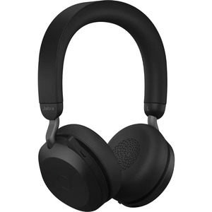 Jabra Evolve2 75 Wireless On-ear Stereo Headset - Black - Binaural - Ear-cup - 3000 cm - Bluetooth - 20 Hz to 20 kHz - MEM