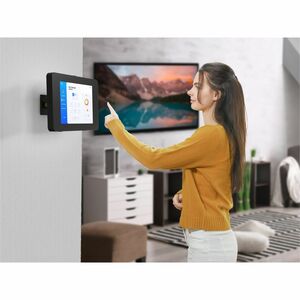 CTA Digital VESA-Compatible Rotary Ball-Head Adjusting Mount with Universal Security Enclosure (Black) - 7" to 14" Screen 