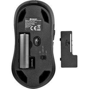 Ratón de juego NACON GM-180 - Wi-Fi - Óptico - 6 Botón(es) - Negro - Inalámbrico - 2200 dpi