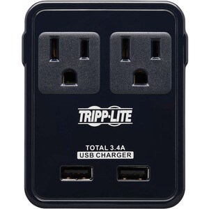 Tripp Lite by Eaton Safe-IT SK2UTRAVAM 4-Outlets Power Plug - 2 x NEMA 5-15R, 2 x USB Receptacle - 120 V AC / 10 A, 230 V 
