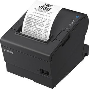Epson TM-T88VII (152A0) Desktop Direct Thermal Printer - Monochrome - Receipt Print - Fast Ethernet - USB - USB Host - UK 