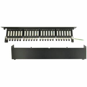 Eaton Tripp Lite Series 24-Port Cat6a Shielded Patch Panel - 10 Gbps, STP, 110 Punch Down, RJ45, 1U, TAA - 24 Port(s) - 24