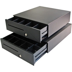 apg Series 100 1616 Cash Drawer - 4 Bill - 8 Coin - Aço - Preto - 124 mm Altura x 406 mm Largura x 427 mm Profundidade