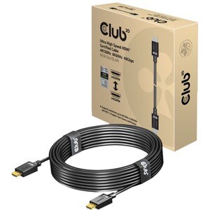 Club 3D Ultra High Speed HDMI Certified Cable 4K120Hz 8K60Hz 48Gbps M/M 5m/16.4ft - 16.40 ft HDMI A/V Cable for Audio/Vide