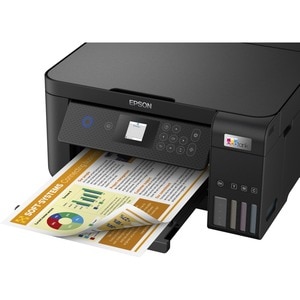 Epson EcoTank ET-2850 Wireless Inkjet Multifunction Printer - Colour - Black - Copier/Printer/Scanner - 33 ppm Mono/15 ppm