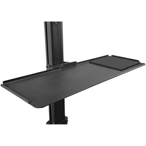 StarTech.com Mobile Standing Workstation with Monitor Mount, CPU/PC Holder, Height Adjustable Desktop Computer Cart, Stand