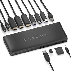 Brydge Stone C Docking Station - for Notebook/Monitor - Memory Card Reader - SD, microSD (TransFlash) - 130 W - USB Type C